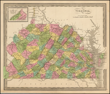 Southeast and Virginia Map By Jeremiah Greenleaf