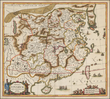 China and Korea Map By Jan Jansson / Johannes van Loon