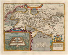 Turkey, Mediterranean, Central Asia & Caucasus, Middle East, Turkey & Asia Minor and Greece Map By Abraham Ortelius