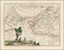 United States, Midwest, Plains, Rocky Mountains, North America, Pacific, Russia in Asia, California and Canada Map By Antonio Zatta