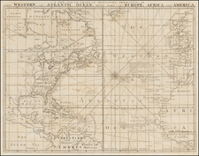 Atlantic Ocean and North America Map By John Bew