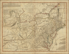 New York State, Mid-Atlantic, Pennsylvania, Kentucky, Midwest, Illinois, Indiana, Ohio and Michigan Map By Carington Bowles  &  Lewis Evans