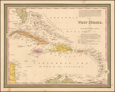 Caribbean Map By Thomas, Cowperthwait & Co.