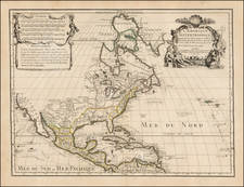 North America and California Map By Guillaume De L'Isle