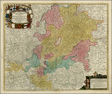 Germany Map By Johann Baptist Homann