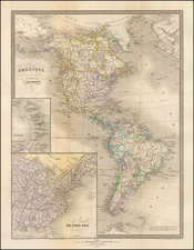 South America and America Map By E. Cortambert