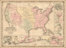 United States Map By Alvin Jewett Johnson  &  Ross C. Browning