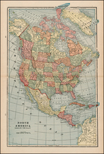 North America Map By George F. Cram