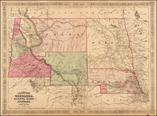 Plains and Rocky Mountains Map By Benjamin P Ward / Alvin Jewett Johnson