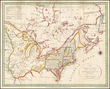 United States, New England, Mid-Atlantic, Midwest and Canada Map By John Stockdale / Jedidiah Morse