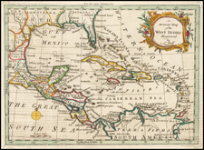 Florida, Caribbean and Central America Map By Scots Magazine / Andrew Bell