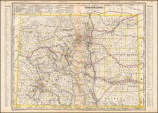 Southwest and Rocky Mountains Map By George F. Cram