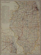 Midwest Map By George F. Cram