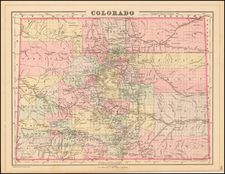 Plains, Southwest, Rocky Mountains and Colorado Map By Samuel Augustus Mitchell Jr.
