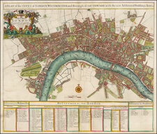 London Map By John Senex