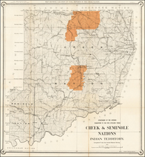 Map of the Creek & Seminole Nations Indian Territory . . .  1899 By United States Department of the Interior