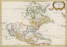 Midwest, North America and California as an Island Map By Nicolas Sanson