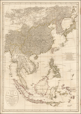 China, Japan, Korea, India, Southeast Asia and Philippines Map By John E. Harrison