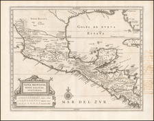 Florida, Mexico and Central America Map By Joannes De Laet