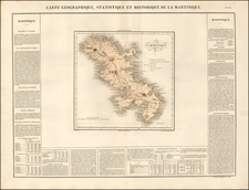 Carte Geographique, Statistique et Historique De La Martinique By Jean Alexandre Buchon