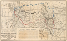 Plains, Southwest, Rocky Mountains and Colorado Map By Adams & Co.