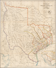 Texas and Southwest Map By John Arrowsmith
