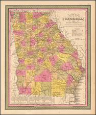 Southeast Map By Samuel Augustus Mitchell