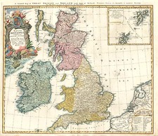 Europe and British Isles Map By Johann Baptist Homann