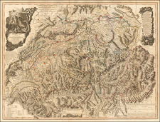 Switzerland and Northern Italy Map By William Faden