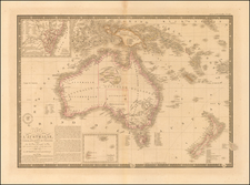 Australia & Oceania, Australia, Oceania, New Zealand and Other Pacific Islands Map By Alexandre Emile Lapie