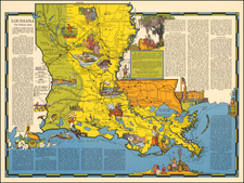 Louisiana and Pictorial Maps Map By R.T. Aitchison