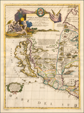 United States, Texas, Midwest, Southwest, North America and California Map By Vincenzo Maria Coronelli