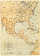 United States, South, Caribbean and Central America Map By Julio Popper