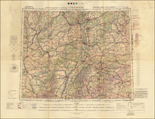 France, World War II and Germany Map By Geographical Section, War Office (UK)