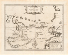 Venezuela Map By Joannes De Laet