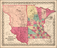 Midwest, Minnesota, Plains and North Dakota Map By Colton