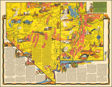 Utah, Nevada, Utah and Pictorial Maps Map By R.T. Aitchison