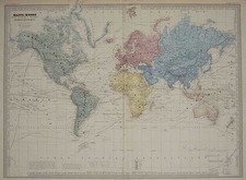 World and World Map By Adolphe Hippolyte Dufour