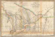 A Map of the Province of Upper Canada, describing all the New Settlements, Townships, &c.  with the Countries Adjacent, From Quebec to Lake Huron.  Compiled from the Original Documents in the Surveyor Genera's Office . . . 1838.