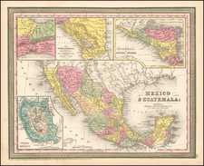 Texas, Southwest, Mexico and California Map By Thomas, Cowperthwait & Co.