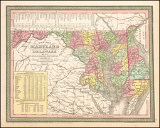 Maryland and Delaware Map By Thomas, Cowperthwait & Co.