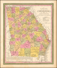 Southeast Map By Samuel Augustus Mitchell