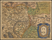 Austria and Italy Map By Johannes Matalius Metellus