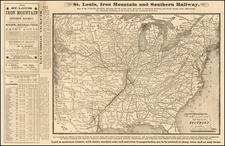 South, Midwest and Plains Map By St. Louis, Iron Mountain  &  Southern Railway