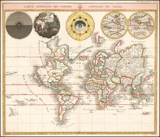 World and California as an Island Map By Pierre Mortier