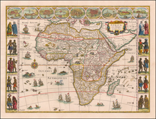 Africa and Africa Map By Willem Janszoon Blaeu