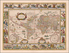 World and World Map By Willem Janszoon Blaeu