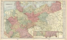 Europe, Baltic Countries and Germany Map By George F. Cram