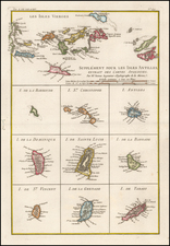 Caribbean Map By Jacques Nicolas Bellin