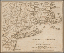 New England, New York State and American Revolution Map By Anonymous